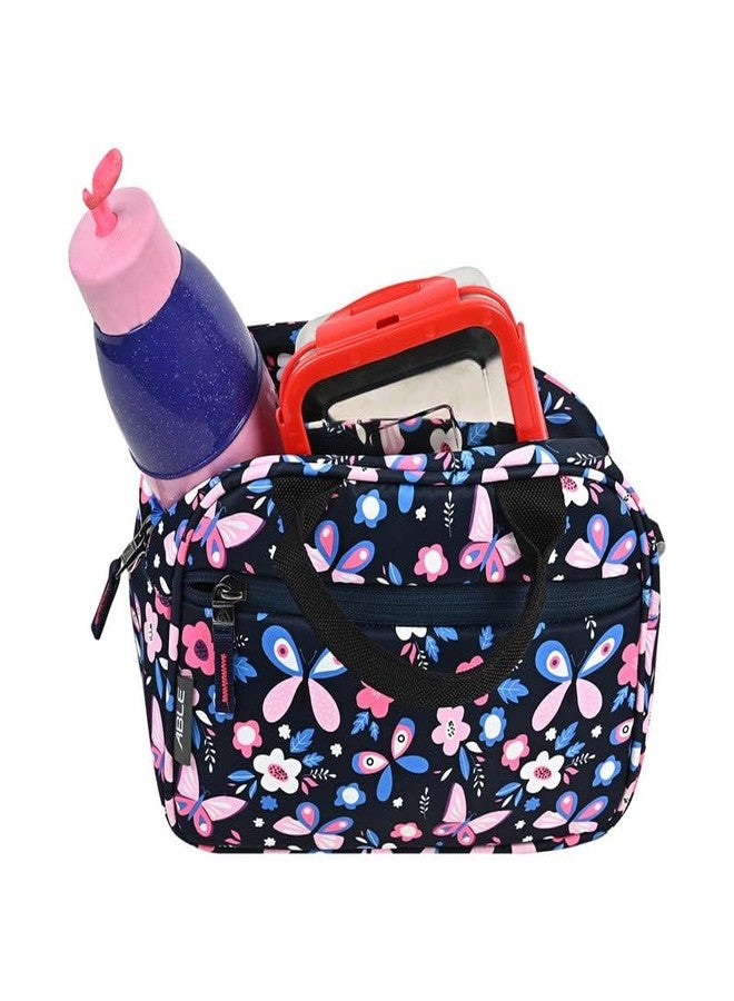 ABLE Multi Print Lunch Tote Bag for Girls - School/College/Casual Bag Navy Blue. - Image 3